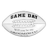 Aangepaste Unieke Football Groomsmen Voorstel Gift (Voorkant)