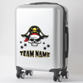 Aangepaste unieke gepersonaliseerde piraat sticker (Koffer)