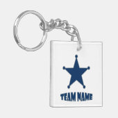 Aangepaste unieke gepersonaliseerde ster sleutelhanger (Voorkant Links)