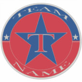 Aangepaste unieke gepersonaliseerde teamnaam sticker (Voorkant)