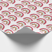 Aangepaste unieke kerstkerstboho regenboog cadeaupapier (Hoek)