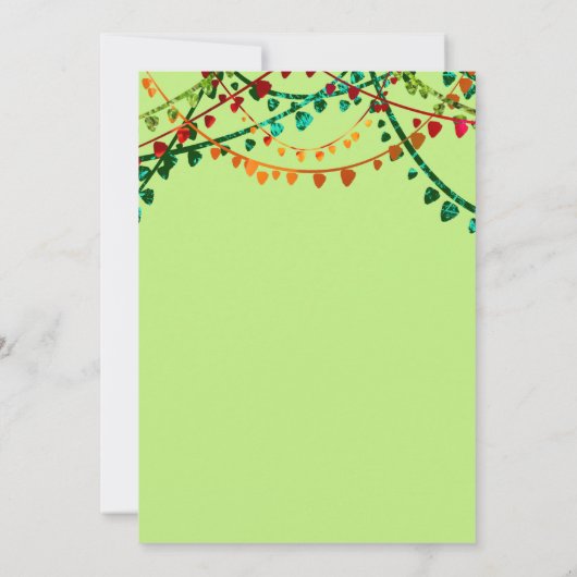 Aangepaste Unieke Kleurrijke Leuke Lichten Kerstfe Kaart (Achterkant)