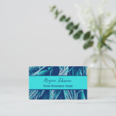 Aangepaste Unieke Moderne Turquoise Natuur Foto Visitekaartje (Staand voorkant)