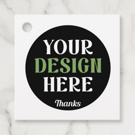 Aangepaste, unieke, slanke & minimalistische Hersh Bedankjes Labels (Voorkant)