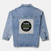 Aangepaste, unieke, slanke & minimalistische Hersh Denim Jacket (Achterkant)