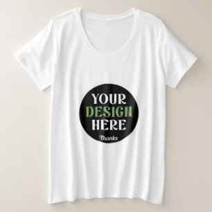 Aangepaste, unieke, slanke & minimalistische Hersh Grote Maat T-shirt