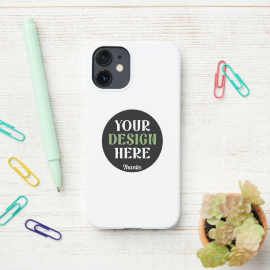 Aangepaste, unieke, slanke & minimalistische Hersh iPhone Hoesje (Op bureau)