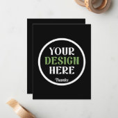 Aangepaste, unieke, slanke & minimalistische Hersh Notitiekaartje (Voorkant / Achterkant in situ)