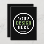 Aangepaste, unieke, slanke & minimalistische Hersh Notitiekaartje (Voorkant / Achterkant)