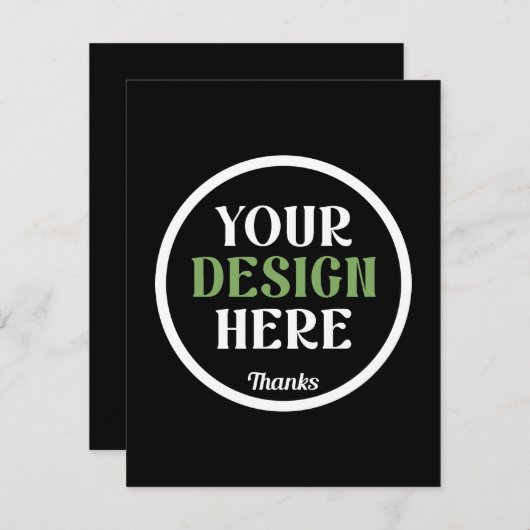 Aangepaste, unieke, slanke & minimalistische Hersh Notitiekaartje (Voorkant / Achterkant)