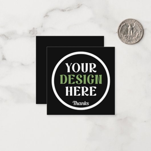 Aangepaste, unieke, slanke & minimalistische Hersh Notitiekaartje (Voorkant / Achterkant in situ)