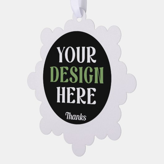 Aangepaste, unieke, slanke & minimalistische Hersh Ornament Kaart (Links)