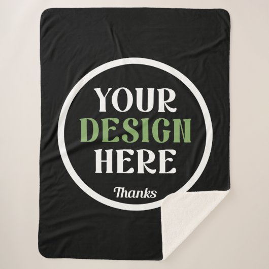 Aangepaste, unieke, slanke & minimalistische Hersh Sherpa Deken (Voorkant)