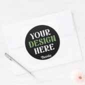 Aangepaste, unieke, slanke & minimalistische Hersh Vierkante Sticker (Envelop)