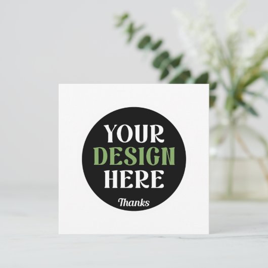 aangepaste, unieke, strakke & minimalistische hers aankondiging (Staand voorkant)