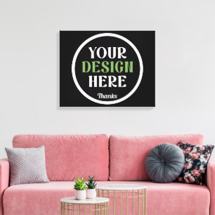 aangepaste, unieke, strakke & minimalistische hers canvas afdruk