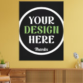 aangepaste, unieke, strakke & minimalistische hers canvas afdruk (Insitu (Woonkamer))