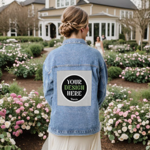 aangepaste, unieke, strakke & minimalistische hers denim jacket