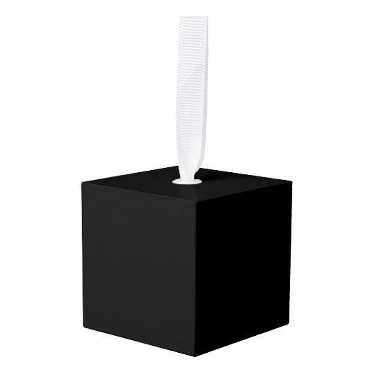 aangepaste, unieke, strakke & minimalistische hers kubus ornament (Voorkant hoekig)