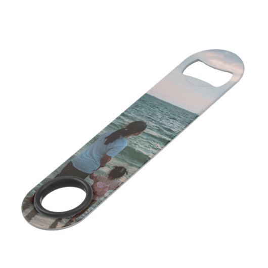 Aangepaste, unieke streepjescode speed flessenopener (Voorkant Gekanteld)