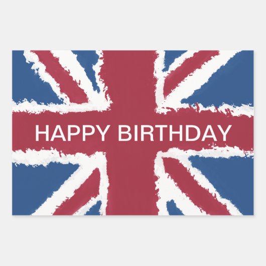 Aangepaste Union Jack Inpakpapier Vel (Voorkant)