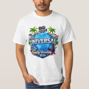 Aangepaste Universal Florida Familie Vakantie 2026 T-shirt