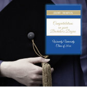 Aangepaste universitaire afstudeerkaart voor bache kaart