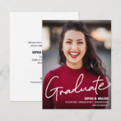 Aangepaste universiteitsfoto van eindexamenjaar aankondiging (Voorkant / Achterkant)