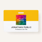 Aangepaste Upload Uw Bedrijf Logo of Medewerker Fo Badge (Voorkant)