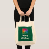 Aangepaste Upload uw foto of Logo Vrolijk Kerstfee Tote Bag (Voorkant (product))