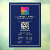 Aangepaste Upload uw Logo QR-code Openingstijden Raamsticker (Vel 3)