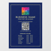 Aangepaste Upload Uw Logo QR-code Openingsuren  Raamsticker (Vel)