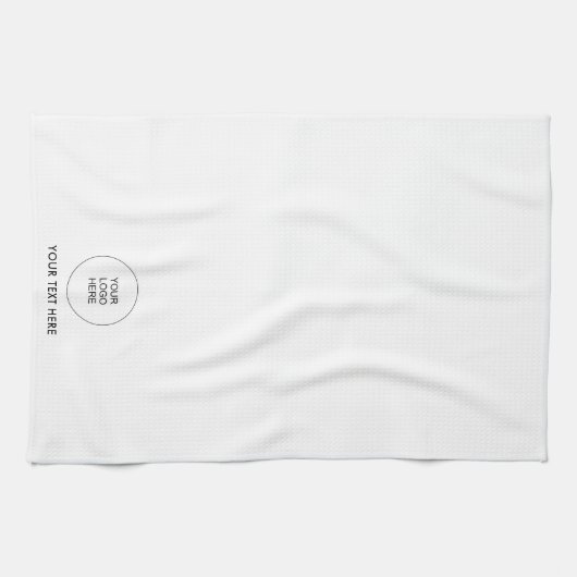 Aangepaste upload uw zakelijke Logo Text Sjabloon Theedoek (Horizontaal)