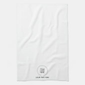 Aangepaste upload uw zakelijke Logo Text Sjabloon Theedoek (Verticaal)