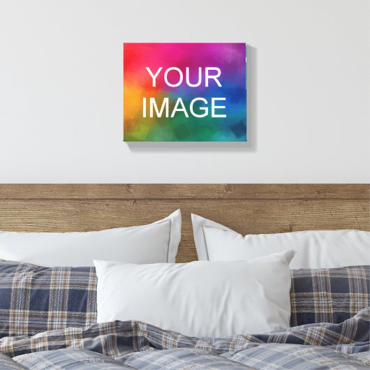 Aangepaste Upload Van Uw Afbeelding Foto Logo Canvas Afdruk (Insitu (Slaapkamer))