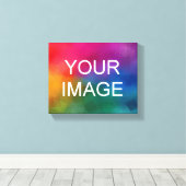 Aangepaste Upload Van Uw Afbeelding Foto Logo Canvas Afdruk (Insitu (Houten vloer))
