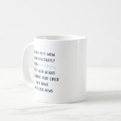 Aangepaste US Navy Mam Verjaardag Moederdag Gift Koffiemok (Voorkant links)
