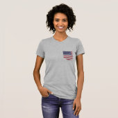 Aangepaste USA Flag Pocket T-shirt, Patriottische  T-shirt (Voorkant volledig)