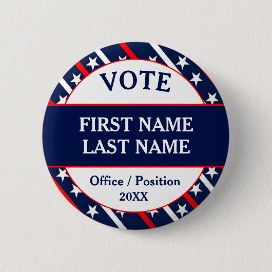 Aangepaste USA-stemcampagne Ronde Button 5,7 Cm (Voorkant)