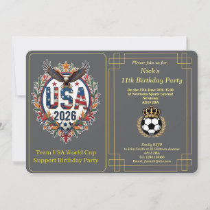 Aangepaste USA Voetbalteam Kaal Adelaar Verjaardag Feestdagenkaart
