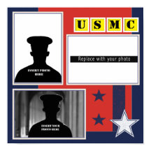 Aangepaste USMC Stars Photo Collage