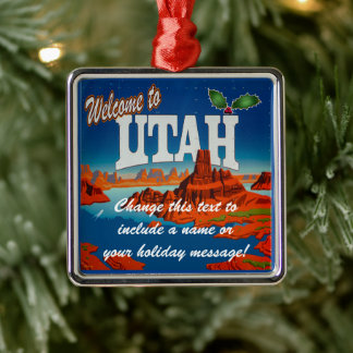 Aangepaste Utah UT Metalen Ornament