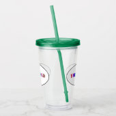 Aangepaste uw bedrijf Logo Acryl Tumbler Acryl Drinkbeker (Links)