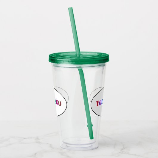 Aangepaste uw bedrijf Logo Acryl Tumbler Acryl Drinkbeker (Links)