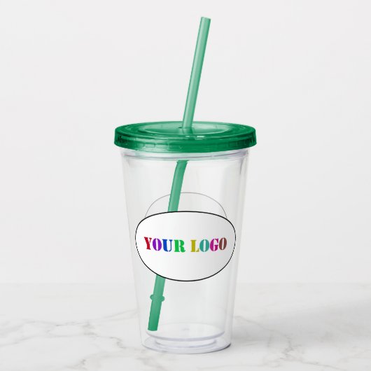 Aangepaste uw bedrijf Logo Acryl Tumbler Acryl Drinkbeker (Achterkant)