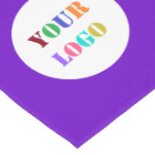 Aangepaste uw bedrijf Logo en QR Code Table Runner Korte Tafelloper (Hoek)