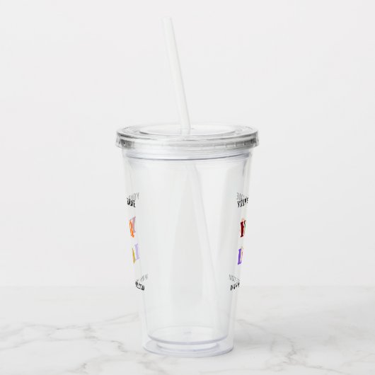 Aangepaste uw bedrijf Logo en tekst Acryl Tumbler Acryl Drinkbeker (Links)
