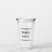 Aangepaste uw bedrijf Logo en tekst Acryl Tumbler Acryl Drinkbeker (Achterkant)
