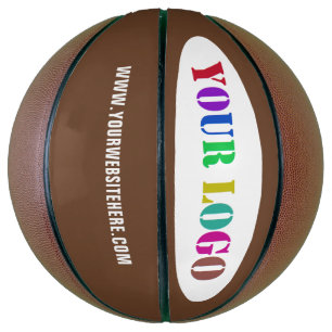 Aangepaste uw bedrijf Logo en tekst basketbal