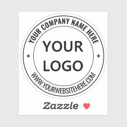 Aangepaste uw bedrijf Logo en tekst Business Stick Sticker (Vel)